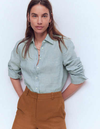 Sienna Linen Shirt-Chambray