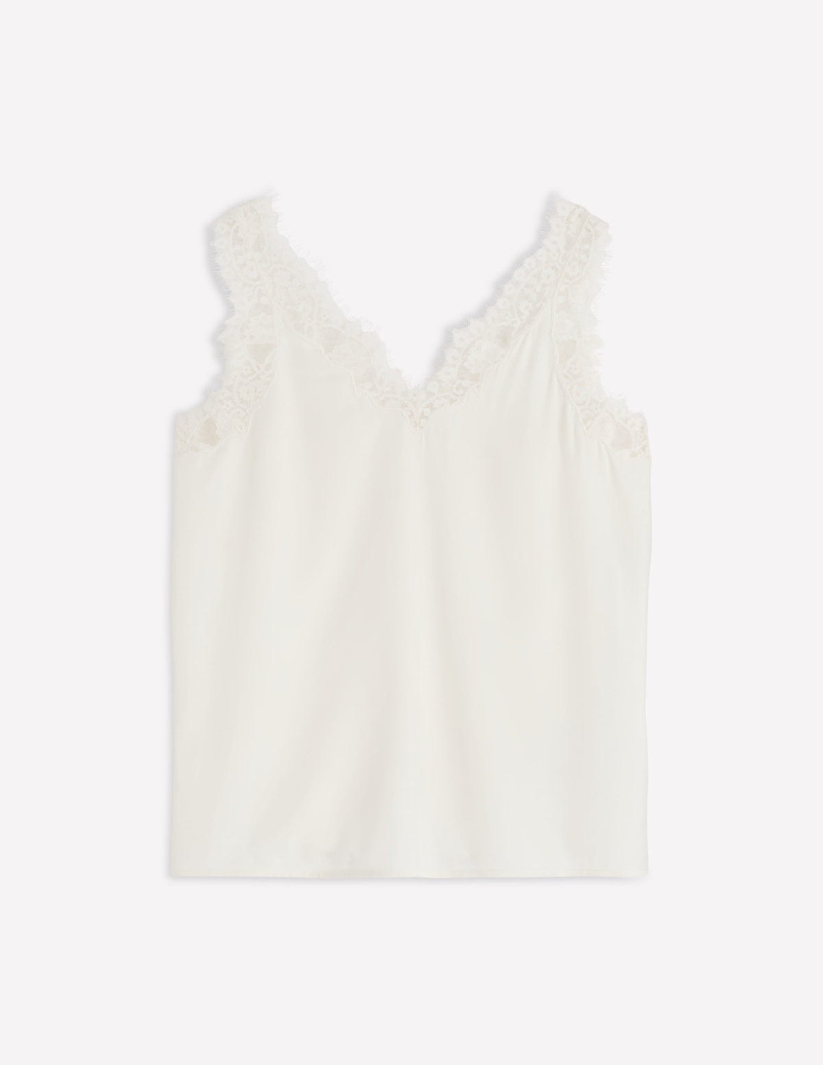 Ara Silk Blend Lace Cami-Ivory