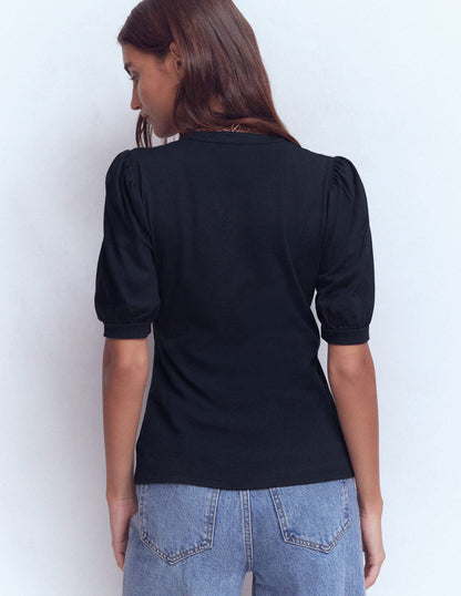 Supersoft Short Sleeve Henley-Navy
