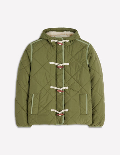 Duffle Quilted Parka-Green