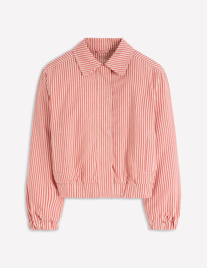 Harrington Jacket-Red Tram Stripe