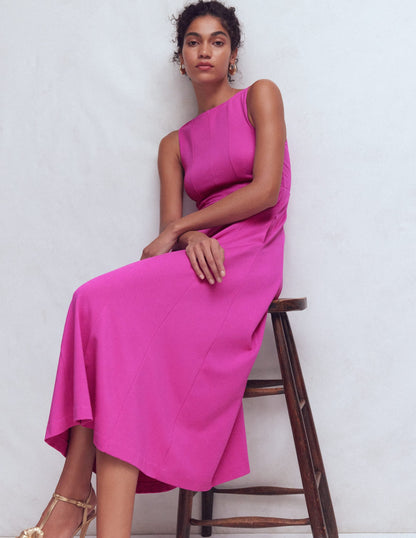 Sleeveless Ponte Midi Dress-Passion Flower