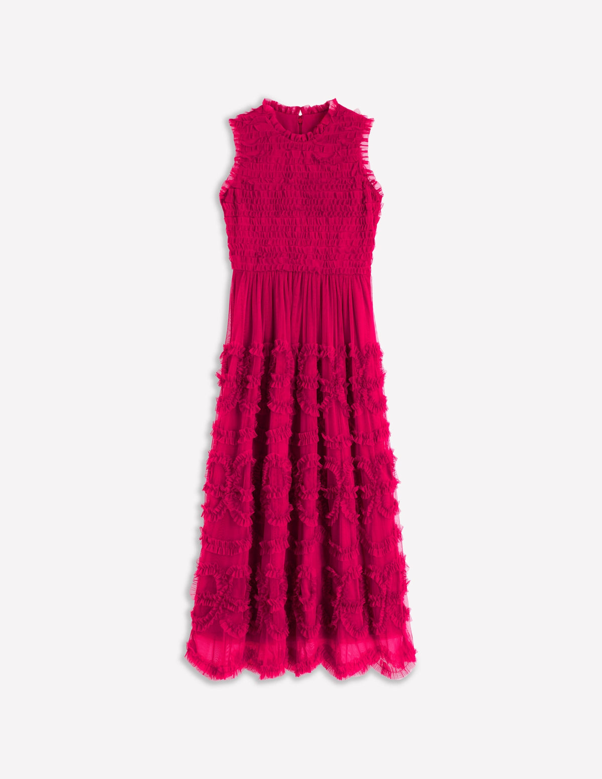 Tulle Bow Party Dress-Vibrant Pink