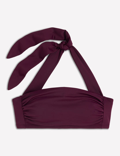 Kythira Ruched Bikini Top-Chocberry