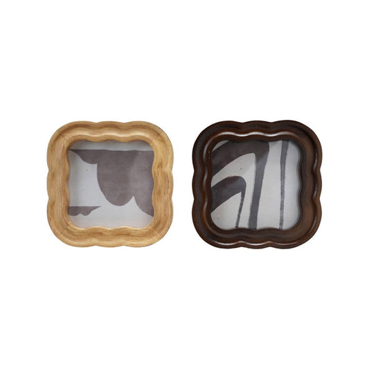 4x4 Scalloped Photo Frame - 2 Colors