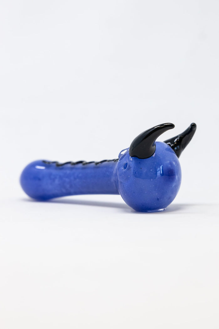 5" Blue/Purple Devil Hand Pipe StonedGenie.com