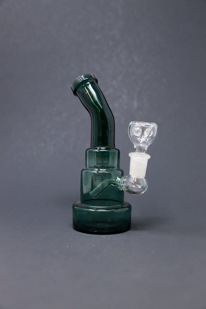 6" Dark Green Shower Bend Bong StonedGenie.com