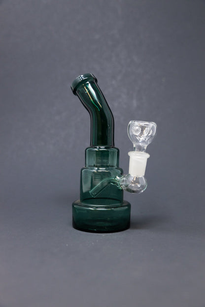 6" Dark Green Shower Bend Bong StonedGenie.com