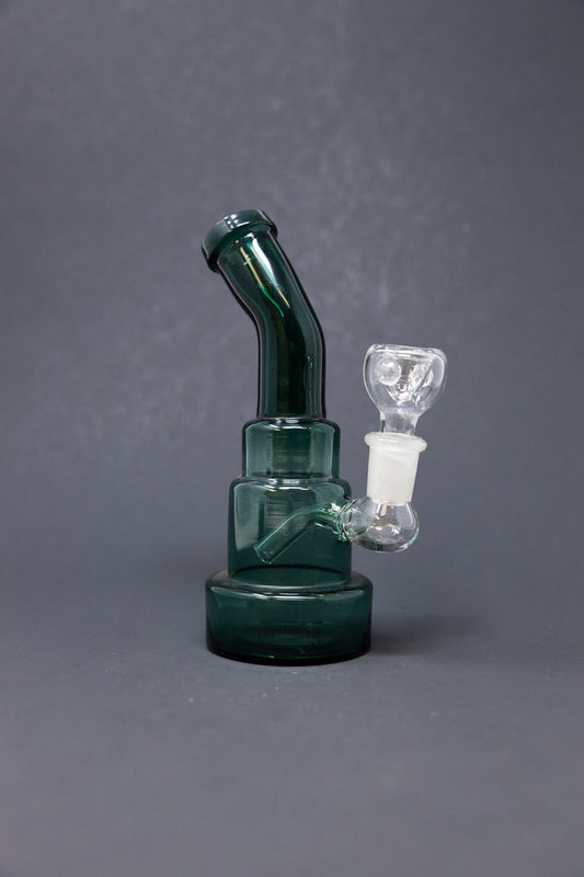 6" Dark Green Shower Bend Bong StonedGenie.com
