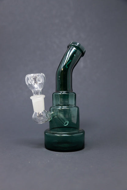 6" Dark Green Shower Bend Bong StonedGenie.com