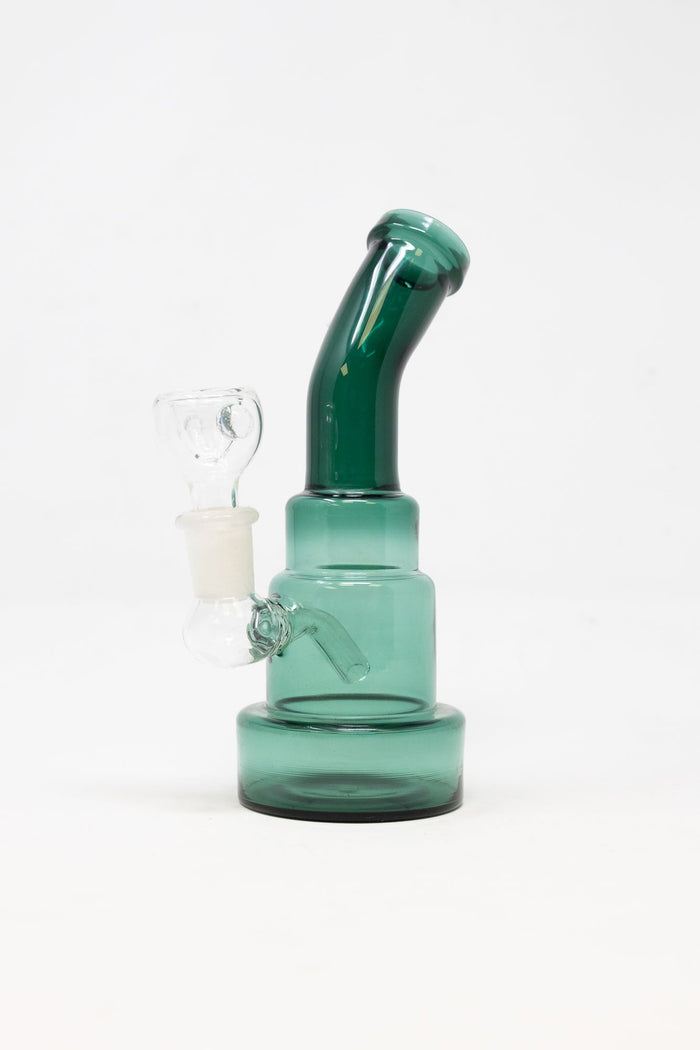 6" Dark Green Shower Bend Bong StonedGenie.com