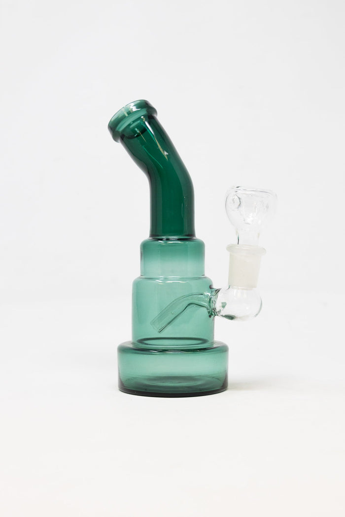 6" Dark Green Shower Bend Bong StonedGenie.com