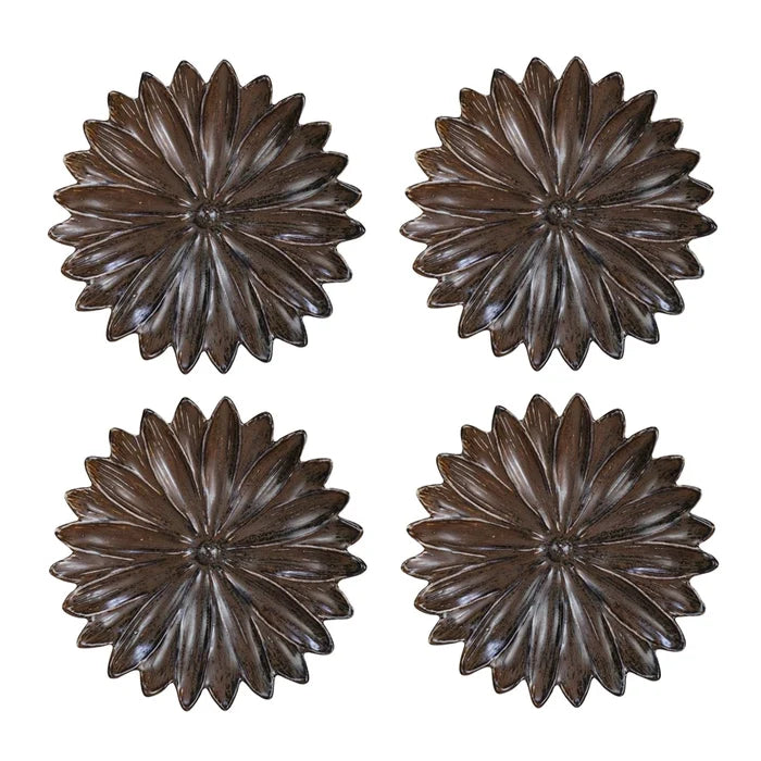 6.5" Stoneware Flower Shaped Plate