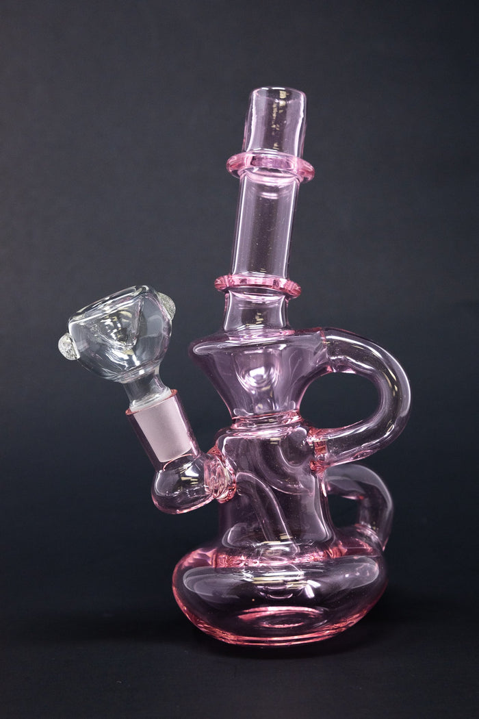 7" Pink Diablo Recycler Bong StonedGenie.com