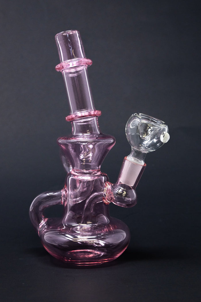 7" Pink Diablo Recycler Bong StonedGenie.com
