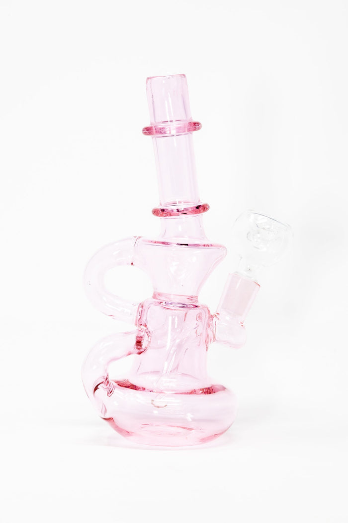 7" Pink Diablo Recycler Bong StonedGenie.com