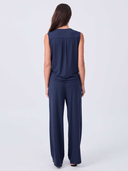 Nomad Modal Wide Leg Pant - Navy