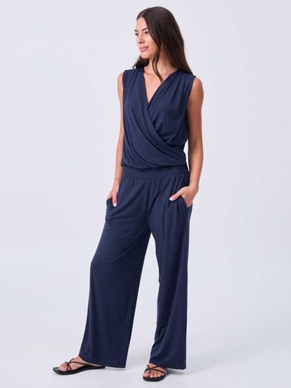 Nomad Modal Wide Leg Pant - Navy