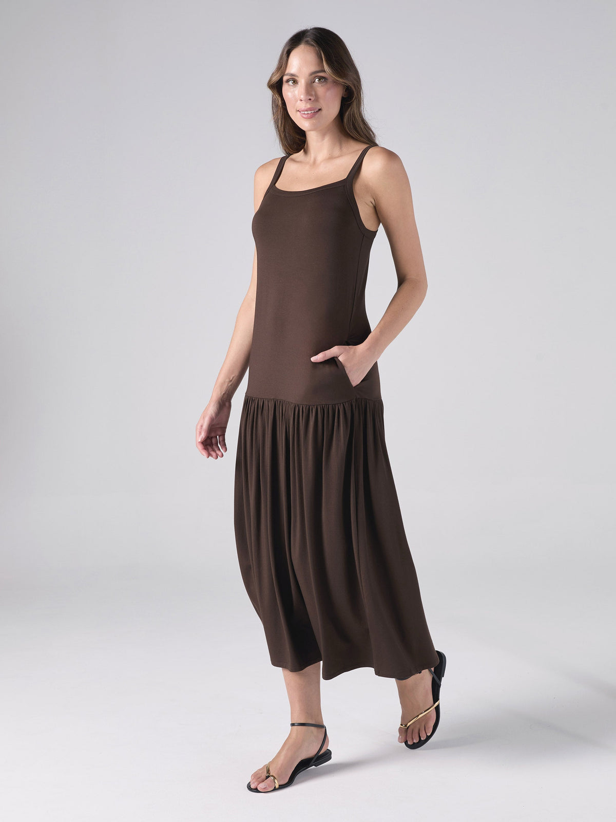 Alma Dress - Coffee Bean