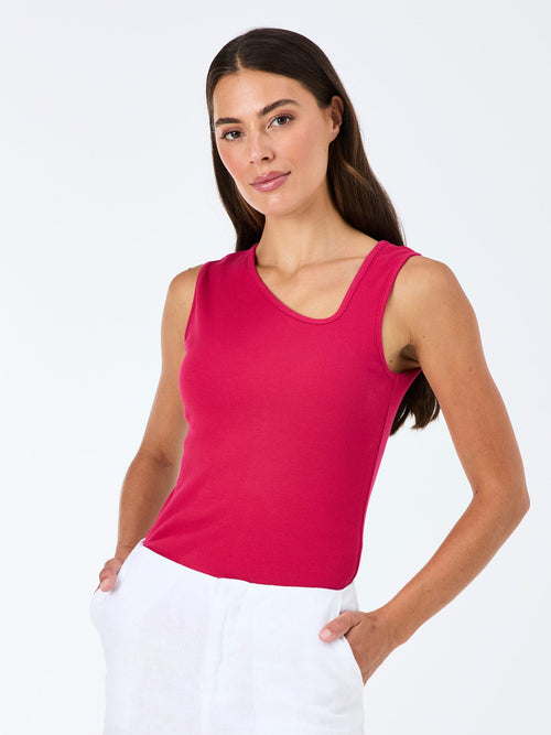 Riva Rib Tank - Cerise