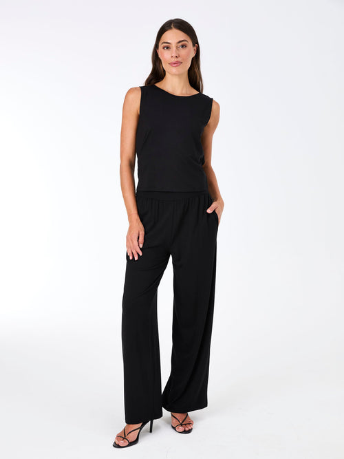 Nomad Modal Wide Leg Pant - Black