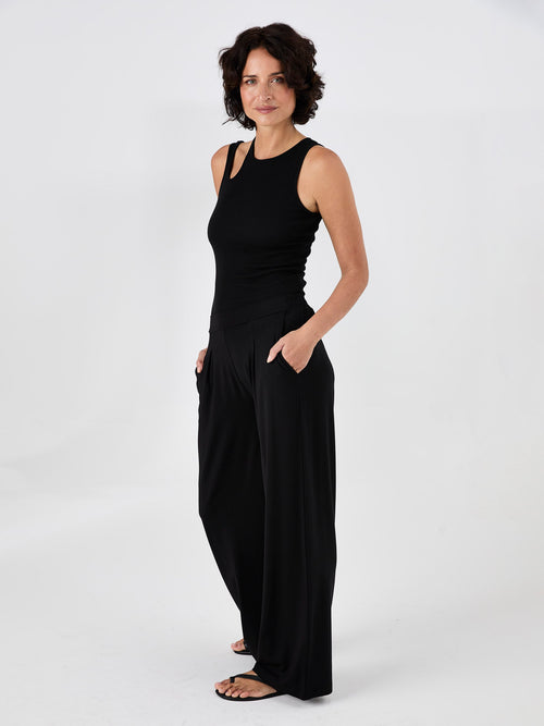 Emery Wide Leg Pants - Black