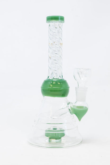 8" Green Twisted Neck Bong StonedGenie.com