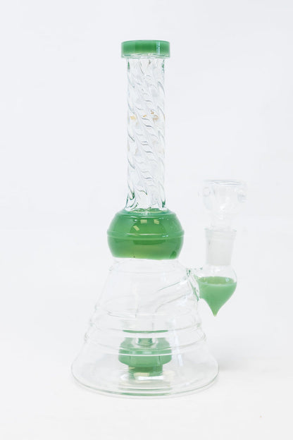 8" Green Twisted Neck Bong StonedGenie.com