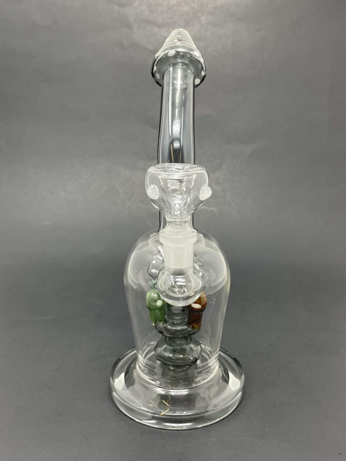9" Black Premium Mushroom Shower Bend Bong StonedGenie.com