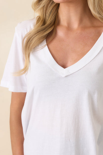 Z Supply White Elara Cotton Jersey Top