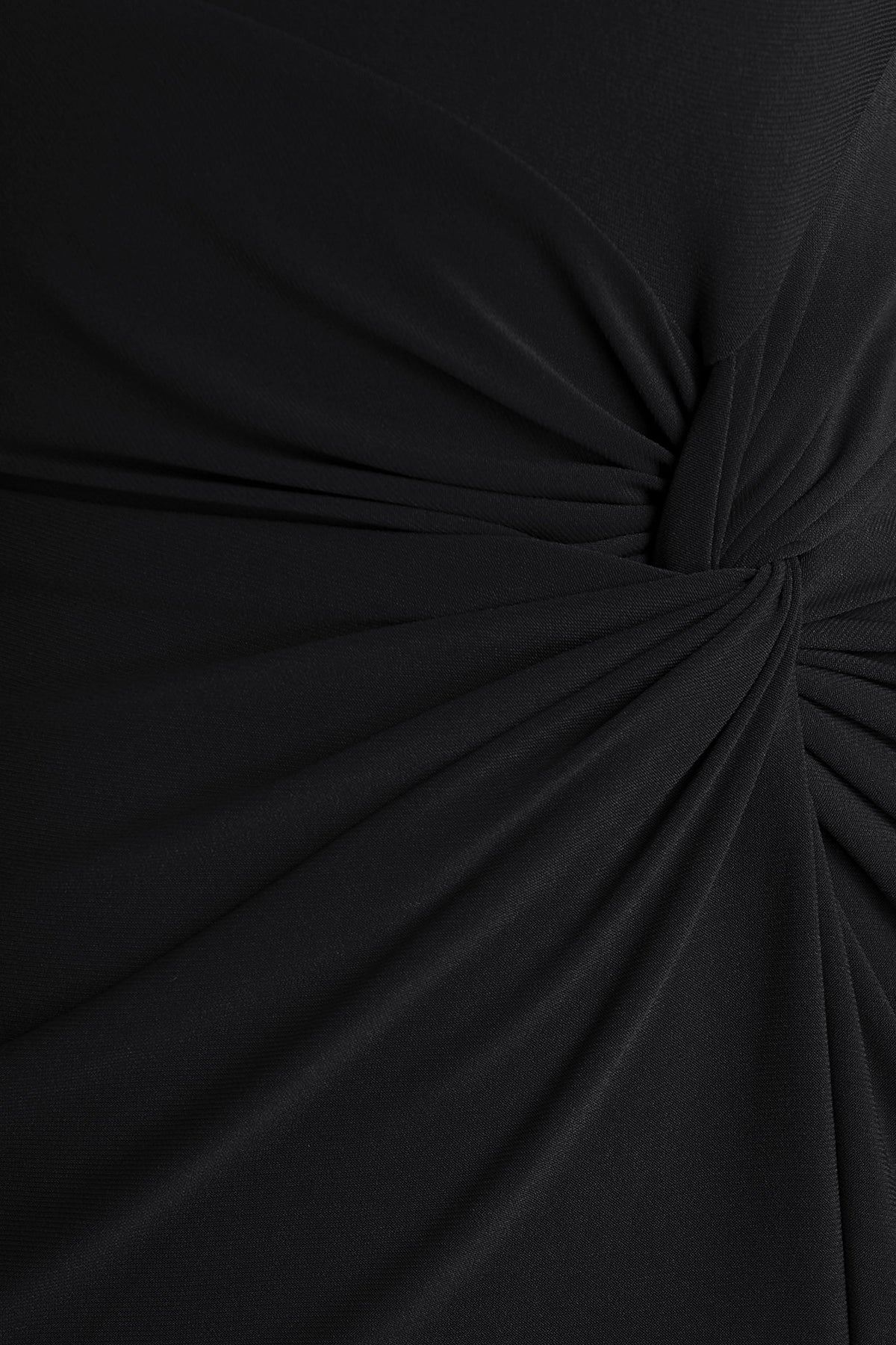 Claretta | Black Square Neck Twisted Maxi Dress With Cape Sleeves