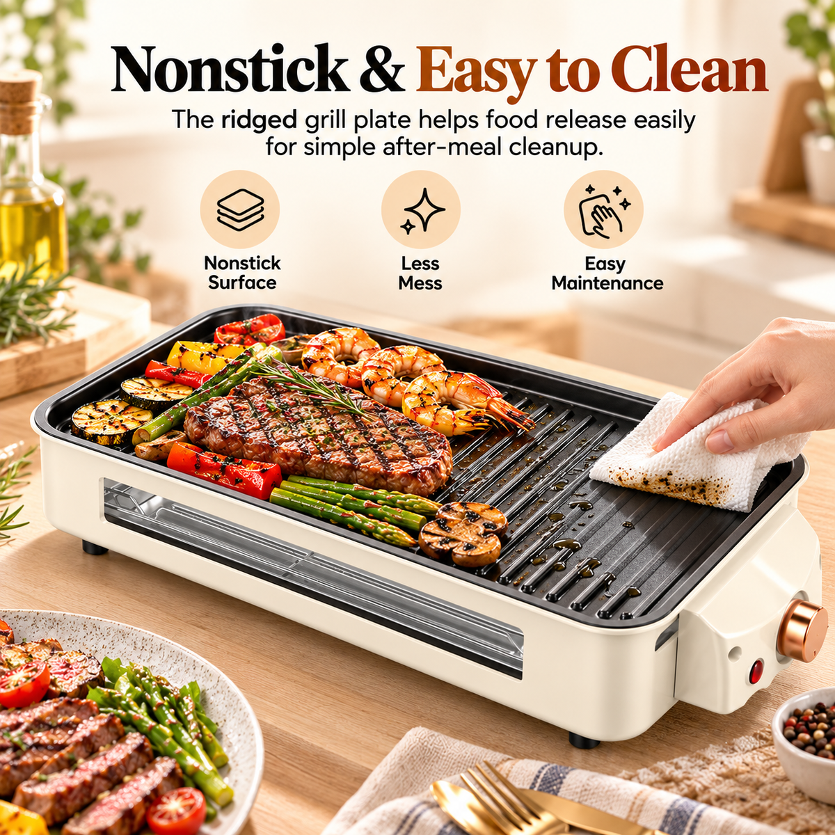 SavorNest™ – 3-in-1 Electric Tabletop Grill & Raclette Set