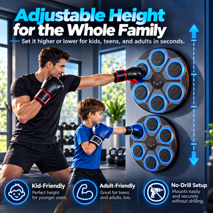 Smart Music Boxing Trainer – Interactive LED Reflex Training Machine for Home Fitness