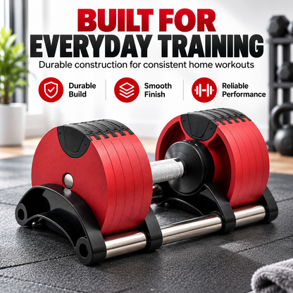 All-in-One Adjustable Dumbbell – Compact Home Gym Strength Training Equipment