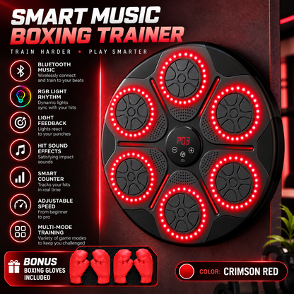 Smart Music Boxing Trainer – Interactive LED Reflex Training Machine for Home Fitness