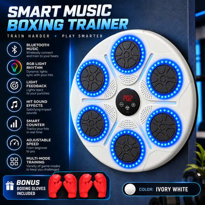 Smart Music Boxing Trainer – Interactive LED Reflex Training Machine for Home Fitness