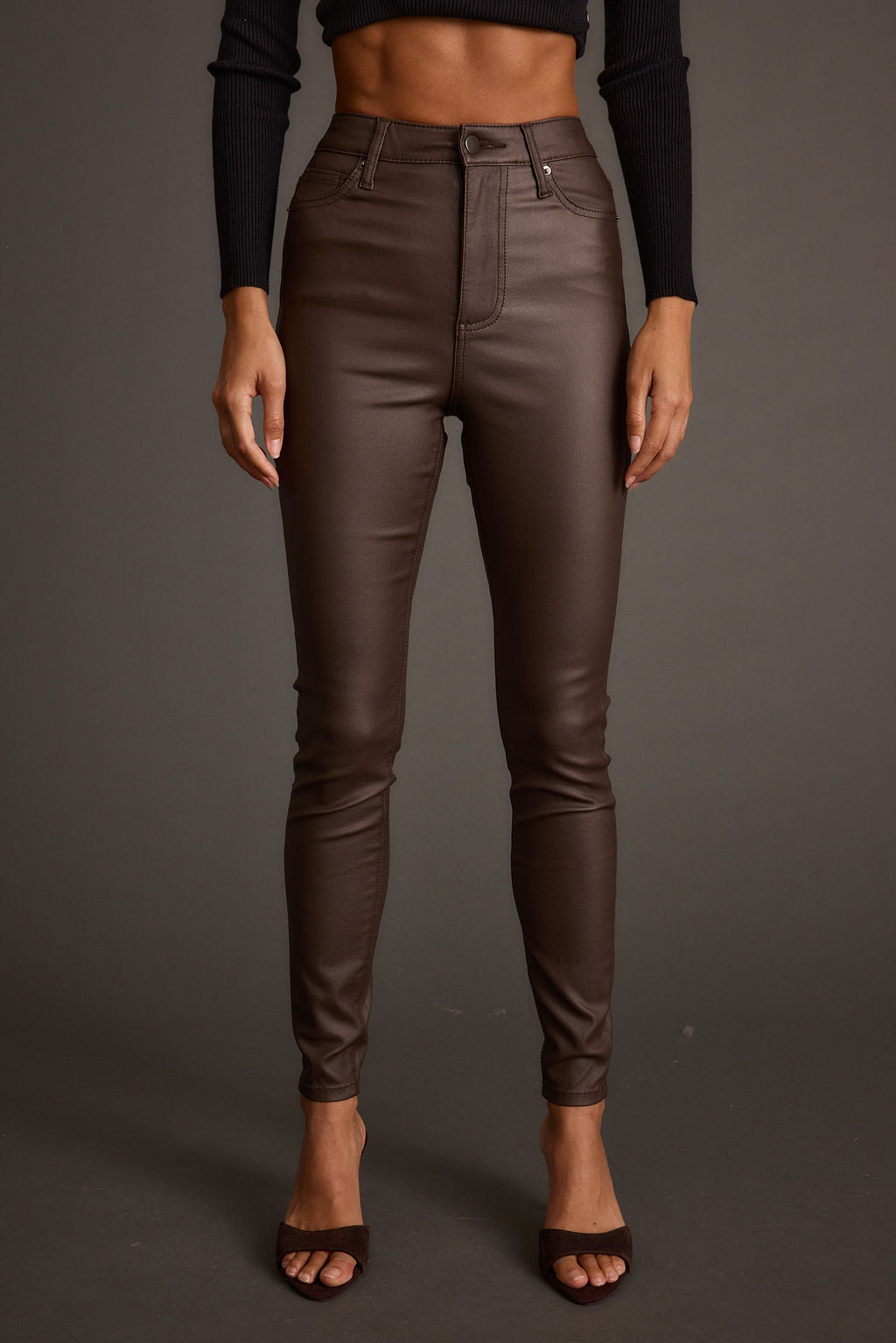 Nixon Mocha Coated Pants