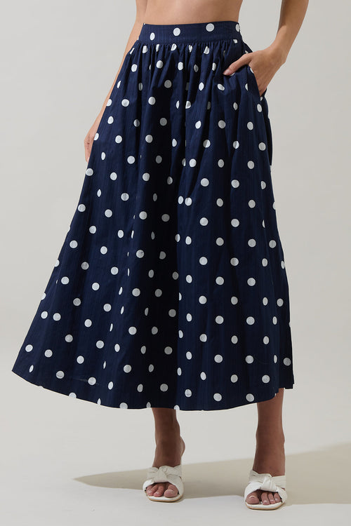 Caryn Polka Dot Maxi Skirt