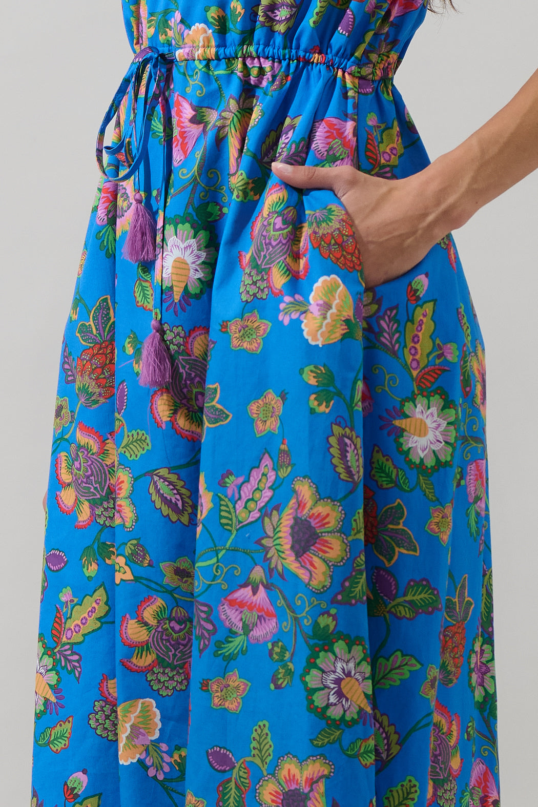Anabelle Floral Fatima Ruffle Midi Dress