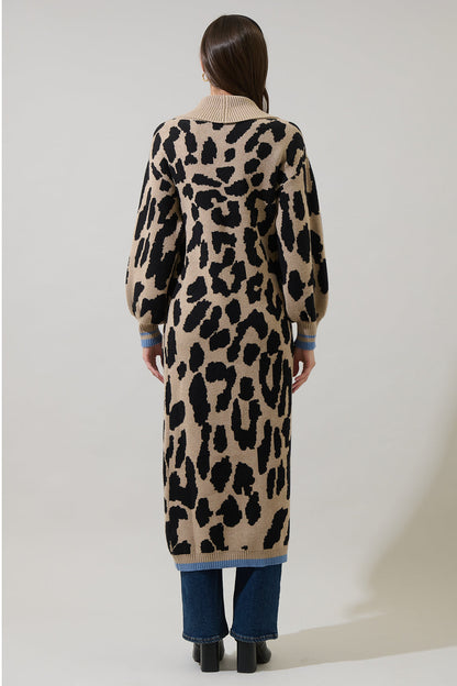 City Girl Leopard Duster Cardigan