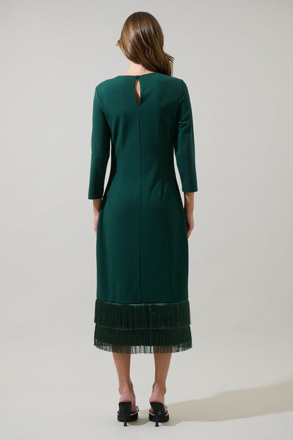 Alannah Fringe Midi Dress