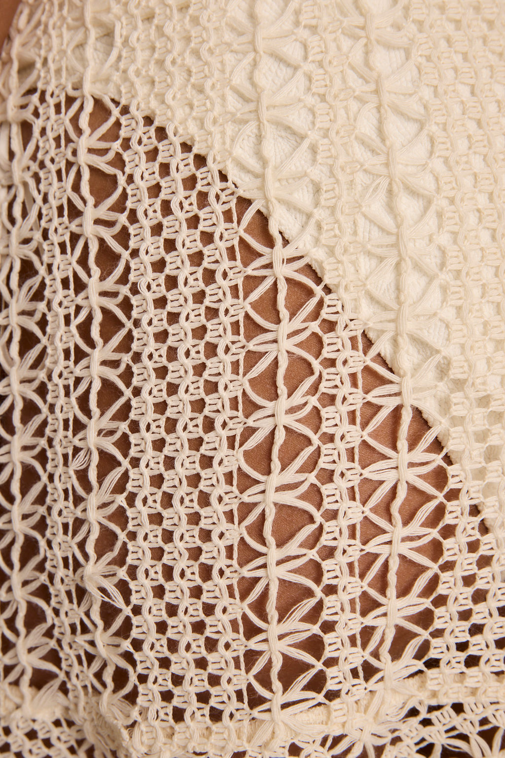 Prairie Wind Natural Crochet Mini Skirt