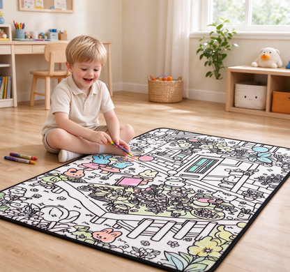 DIY Colorable Blanket 5-Piece Set, 1.5m×2m, Comes with 24pcs Eco Friendly Markers