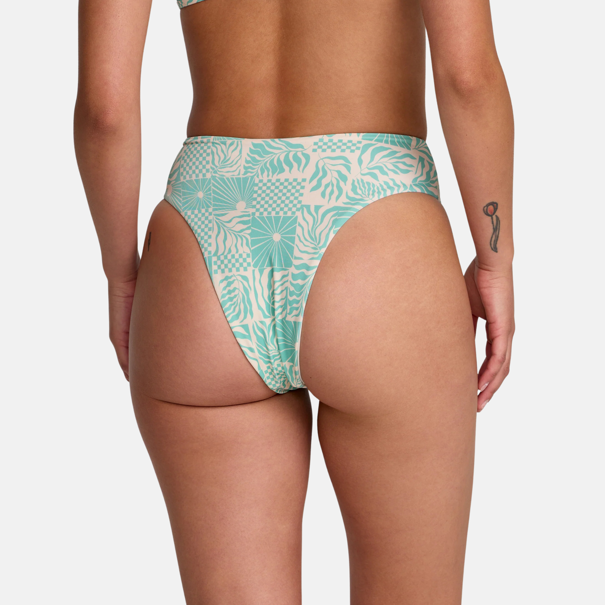 RVCA Sun Tides High Rise Skimpy Bikini Bottoms
