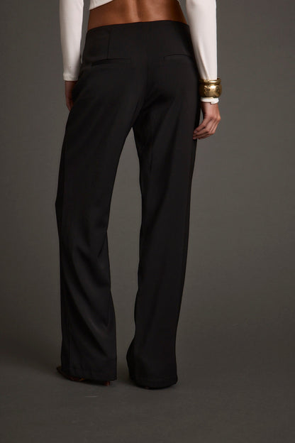 Quincy Black Low Rise Trousers