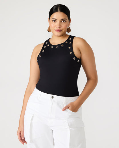 NICO GROMMET BODYSUIT BLACK