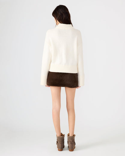 AVIVA FAUX FUR SKIRT DARK ESPRESSO