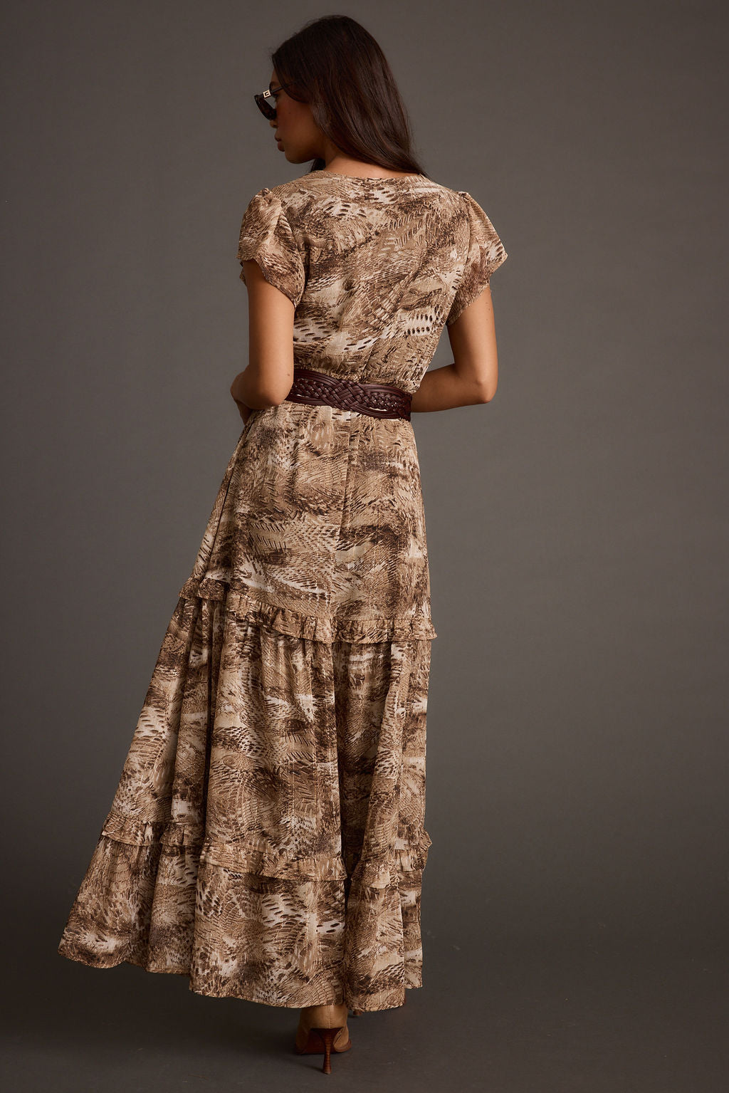 Sundance Mocha Printed Maxi Dress