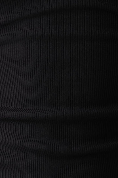 Actress Ribbed Tank - Black