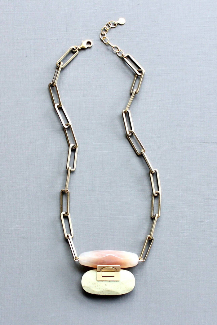 Agate & Jasper pendant necklace